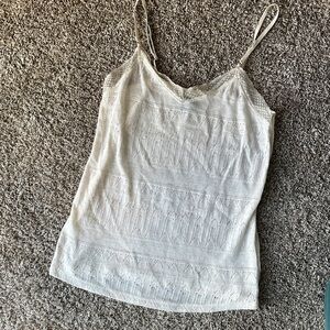 American Eagle Outfitters Ivory Textured Cami SMALL